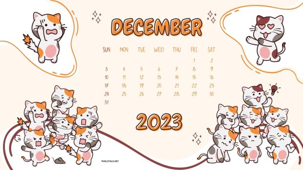 HD Backgrounds December 2023 Calendar.