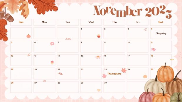 HD Wallpaper November 2023 Calendar.