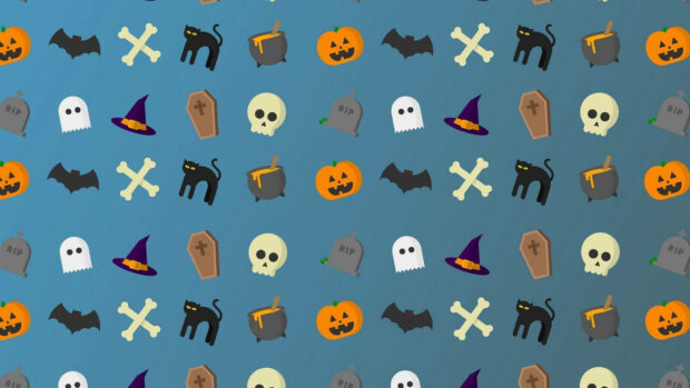 Halloween Design Treats For Laptop Screen Wallpaper.