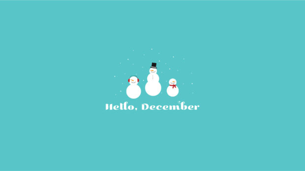 Hello December Snowmen PC Wallpaper.