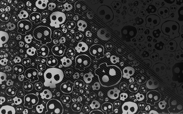 Intricate Skull Pattern Wallpaper.