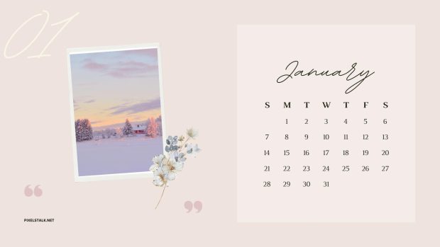 January 2024 Calendar Desktop Backgrounds.