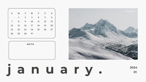 January 2024 Calendar HD Wallpaper Free download.