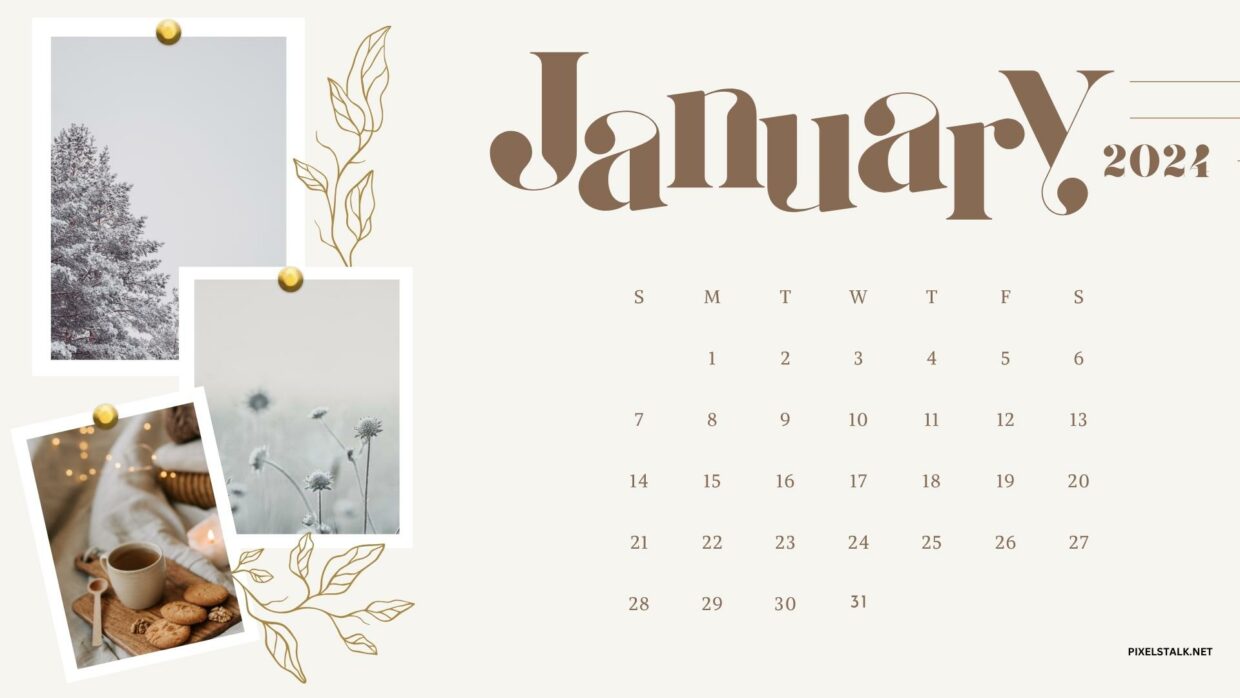 January 2024 Calendar Desktop Wallpapers - PixelsTalk
