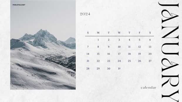 January 2024 Calendar Wallpaper HD.