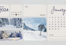 January 2024 Calendar Wide Screen Backgrounds.