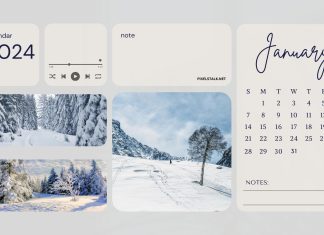 January 2024 Calendar Wide Screen Backgrounds.