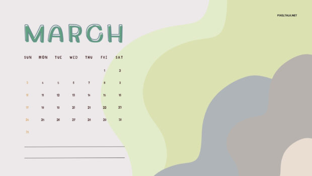 March 2024 Calendar Wallpaper High Resolution.