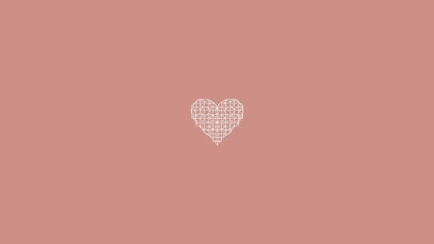 Minimalist Heart Aesthetic Wallpaper.