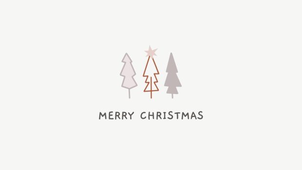 Minimalist Merry Christmas Wallpaper.