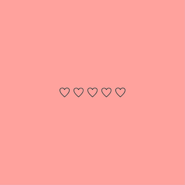 Minimalist Pastel Pink Heart Aesthetic Wallpaper.