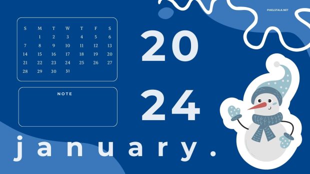 New January 2024 Calendar Background.