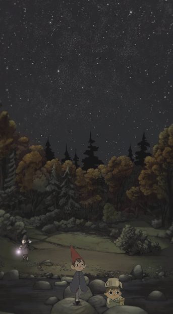 Night Sky Over The Garden Wall Phone Background.