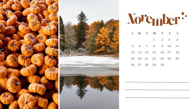 November 2023 Calendar HD Wallpaper.