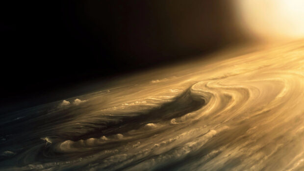 Outerspace Saturn Desktop Wallpaper HD Free download.