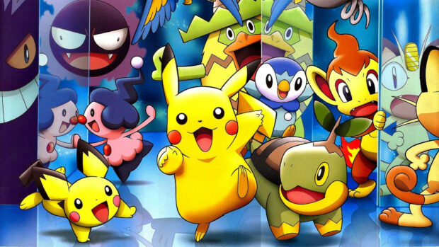 Pikachu and Friends Free Download Pokemon Desktop Background.