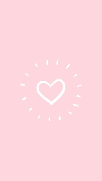 Pink Aesthetic Heart Wallpaper Free download.