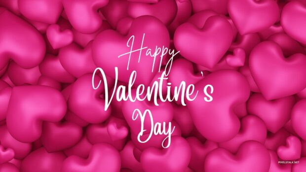 Pink Valentines Day Background.