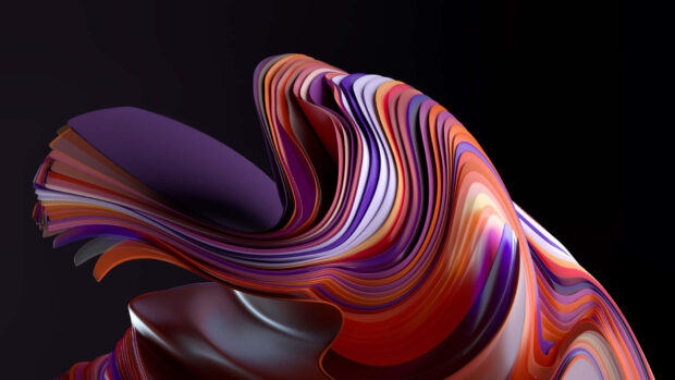Purple And Orange 3D Fabric Abstract Desktop Wallpaper HD.