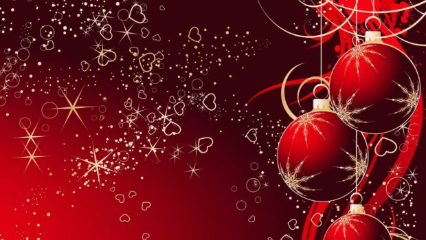 Red Christmas Wallpaper HD Free download.