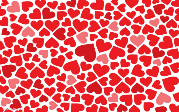 Red Hearts For Valentine Wallpaper.