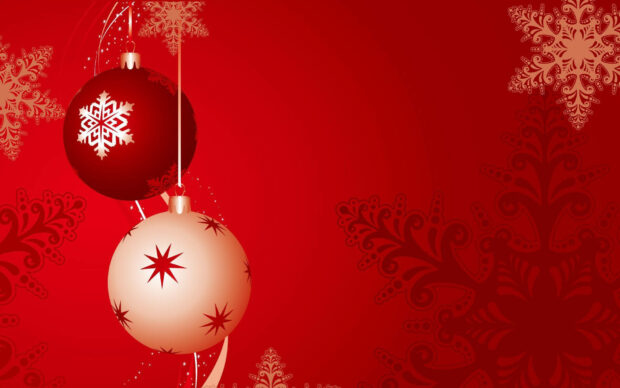 Red and White Christmas Wallpaper HD Free download.