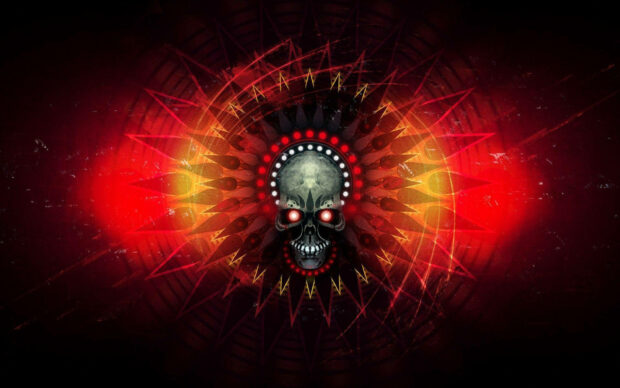 Sinister Skull For Day Of The Dead Wallpaper.