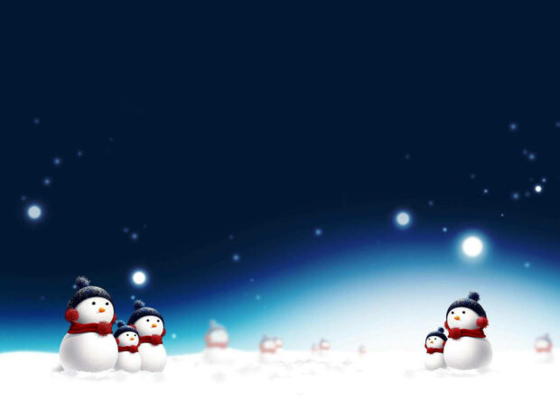 Snowman Families Wallpaper Background.