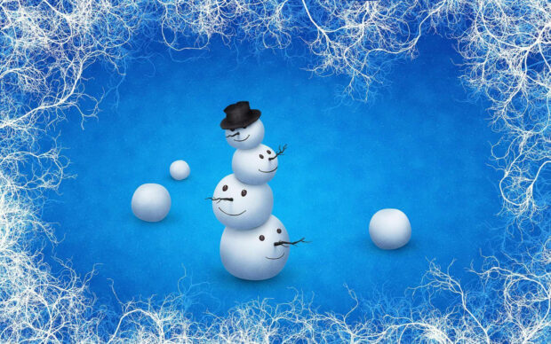 Snowman Fanart Brings Winter Magic to Life Wallpaper.