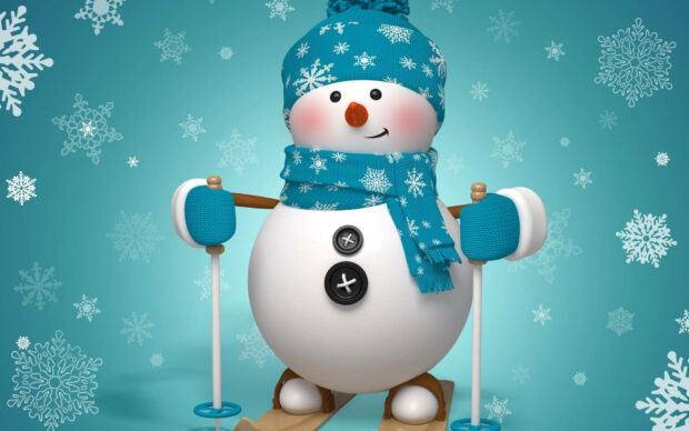 Snowman Winter Desktop HD Wallpaper.