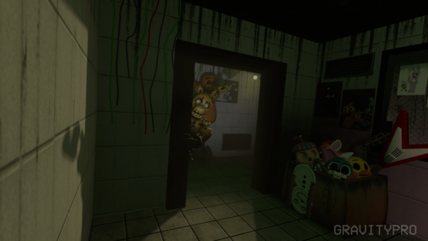 Springtrap in the FNAF 3 Hallway [SFM WALLPAPER].