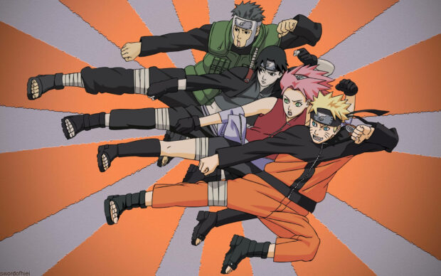 Team 7 Free Download Naruto Desktop Wallpaper.