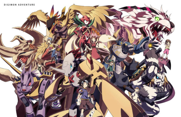 The Digimon Adventure Mega Family Wallpaper.