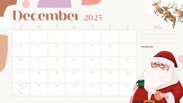 The best December 2023 Calendar Background.