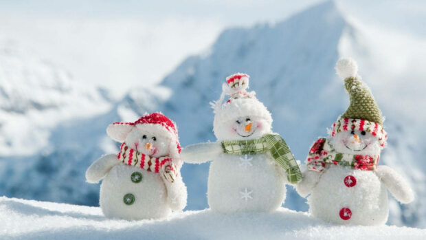 Three Little Snowman Background.