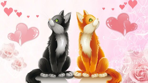 Valentine Animal Wallpaper.