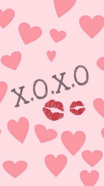 Valentines Day XO Heart Wallpaper.