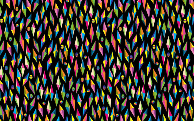 Vibrant Indie Kid Style Pattern Wallpaper.