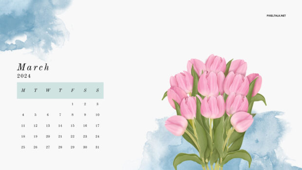 Wallpaper March 2024 Calendar.