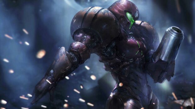 Wallpaper, video games, Metroid, Samus Aran, darkness, screenshot.