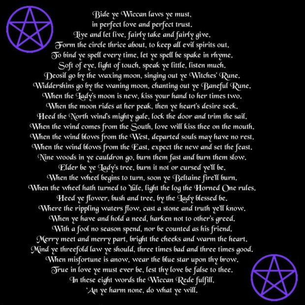 Wiccan Daily Prayer Wallpaper.