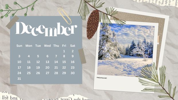 Winter December 2023 Calendar Backgrounds HD.