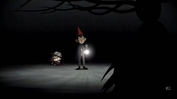 Wirt Holding Lamp Over The Garden Wall Wallpaper.