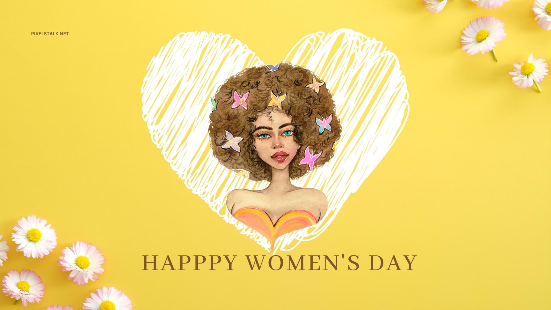 Yellow Womens Day Desktop Wallpaper .