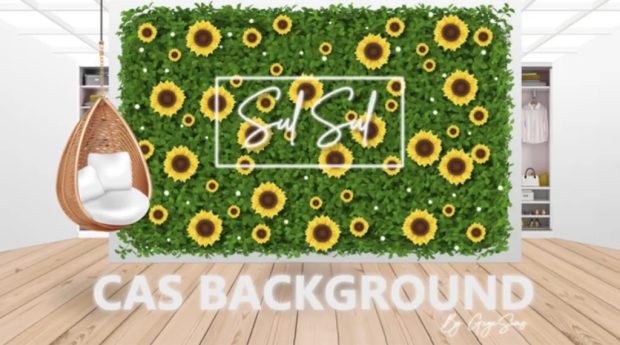 sun flower sims 4 cas background.