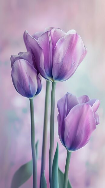 1 bouquet of purple tulip iphone HD wallpaper.