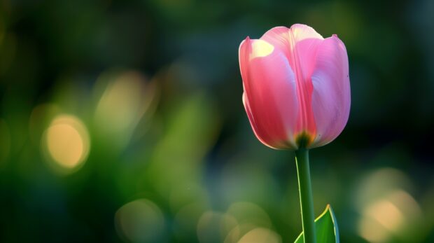 A pink Tulip flower wallpaper HD for desktop.