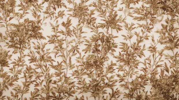 A vintage botanical wallpaper with antique floral illustrations and sepia tones.