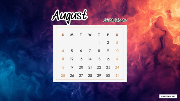 Abstract August 2024 Wallpaper HD Free.