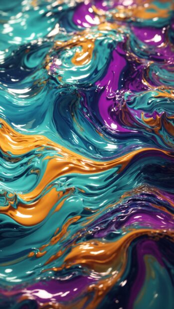 Abstract summer wallpaper with fluid shape.